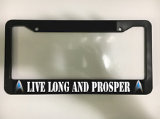 Live Long And Prosper Star Trek Nasa Galaxy Space Travel Car License Plate Frame