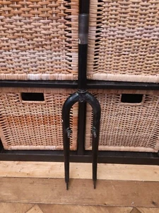 1" Threaded Cromoly Steel 26" Black Vintage Mountain Bike Fork - Picture 1 of 9