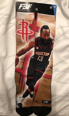 James Harden Houston Rockets Center Court II Player Socks - MEN'S LARGE 10-13 - Image 1 of 2