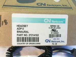 GN Netcom 120 Series Binaural Headset with GSA-40 Amplifier Untested.  - Picture 1 of 4