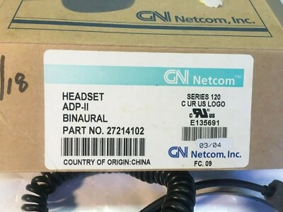 GN Netcom 120 Series Binaural Headset with GSA-40 Amplifier Untested.  - Image 1 of 4