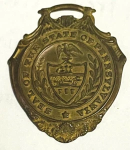 Pennsylvania Seal Bronze Watch Fob with Eagle for collection or us it on watch - Picture 1 of 2