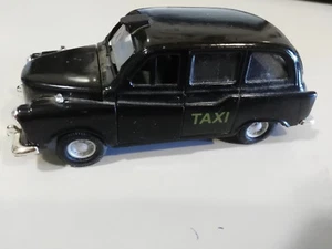 LONDON TAXI BLACK METAL METAL METAL CAR 13X5CM CAR - Picture 1 of 3