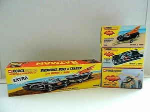 CORGI JUNIOR  SET EMPTY BOX REPRO BATBOAT/ BATMOBILE BATCOPTER EXTRA BOX  - Picture 1 of 1