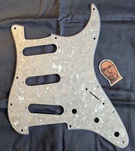 NEW - Pickguard For Fender Strat, S/S/S, 11 Holes - 3-PLY White Pearl Posh!!! - Picture 1 of 7