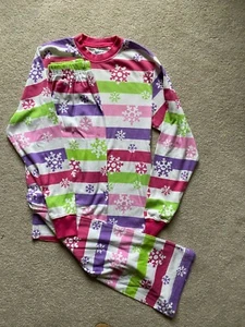 The Children's Place 2 Pc Snowflake Pajama Set Pink Green Purple sz Adult XS New - Picture 1 of 1