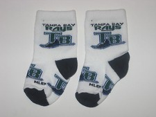Tampa Bay Devil Rays Team Logo Cotton Baby Booties First Pair Of Socks! FREE S&H