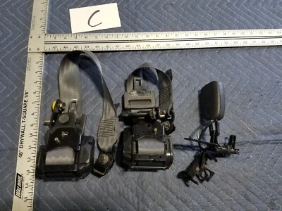 Correas de cinturón de seguridad trasero Volvo V70 S70 V70R 1998-2000 con 1 hebilla gris OEM #334AN Foto 1 de 4