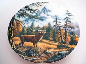 Plato de colección - Plato de pared - Los habitantes de nuestro parque natural - Ciervo - Imagen 1 de 3