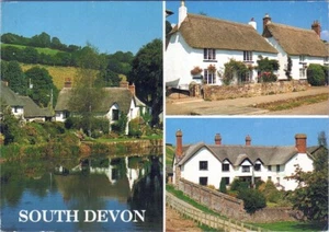Postcard SOUTH DEVON Plant Building Property Water Nature Land lot House AA06995 - Picture 1 of 2