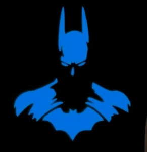 DIY Glow in the Dark Batman iron-on vinyl decal, permanent heat transfer vinyl - Picture 1 of 12