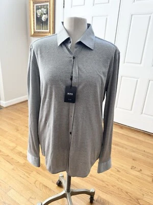 Hugo Boss Tailored Cotton Silk Shirt XL - Image 1 of 4