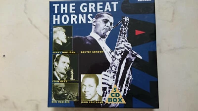 THE GREAT HORNS *5 CD BOX-SET* Webster,Mulligan,Getz,Cordon,Coltrane *NM*(G25) - Bild 1 von 3