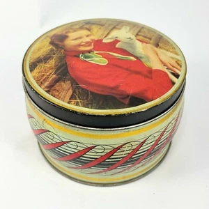 Publicidad vintage de confitería/lata dulce-Edward Sharp & Sons-Dama con cordero - Imagen 1 de 4