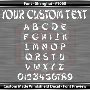 #1060 Custom Text Letters Personalized Decal Sticker Vinyl Windshield Window Car - Picture 1 of 9