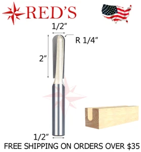 Tideway Carbide PRO LC05073288 1/2"X 2" Round Nose 1/2" bit de enrutador de vástago - Imagen 1 de 1