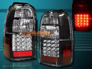 1996-2000 TOYOTA 4 RUNNER L.E.D. TAIL LIGHTS REAR BRAKE LAMPS SR5 BLACK - Picture 1 of 2