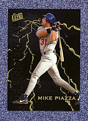 1997 Ultra Thunderclap Insert  #9 Mike Piazza - Dodgers - Free Shipping - Image 1 of 2