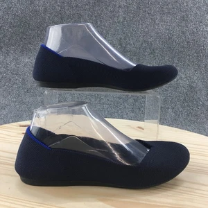 Zapatos Rothys para mujer 7 The Flat Ballet sin cordones azules cómodos tejidos punta redonda parte superior baja - Imagen 1 de 16