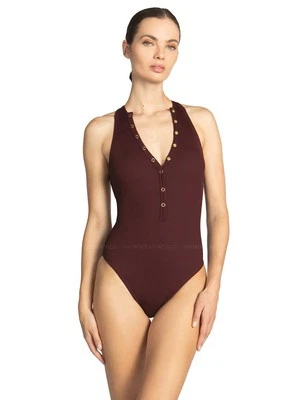 ROBIN PICCONE AMY CUELLO ALTO DE UNA PIEZA talla 14 NUEVO CON ETIQUETAS Venta al por menor $178 Foto 1 de 4