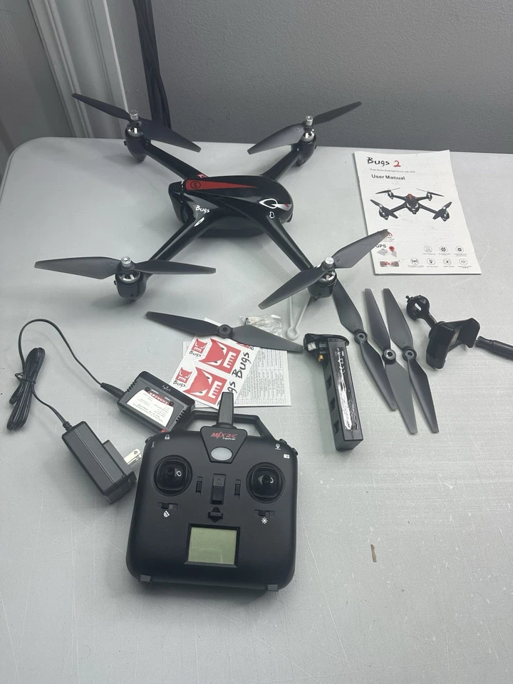 MJX Bugs 2 Drone 1080P Camera GPS RC Quadcopter Black - Image 1 of 4