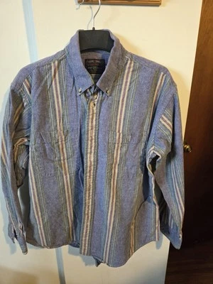 Members Only Club House Shirt Men XL blue Striped Vertical Stripe 90s Y2K VTG - Image 1 of 3