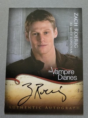 2011 吸血鬼日记第1季扎克·罗里格饰马特·多诺万亲笔签名A7签名 — 第 1/4 张图片