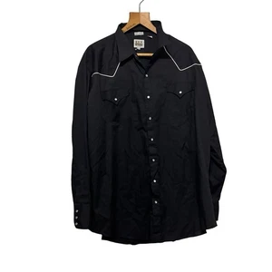 Ely Cattleman Tall Man 3XLT Black Pearl Snap Button Down Hemd - Bild 1 von 5