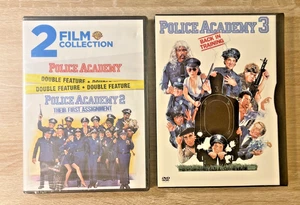 Police Academy 1 2 3 Film Collection DVD Movie Lot Comedy Steve Guttenberg 80's - Picture 1 of 6
