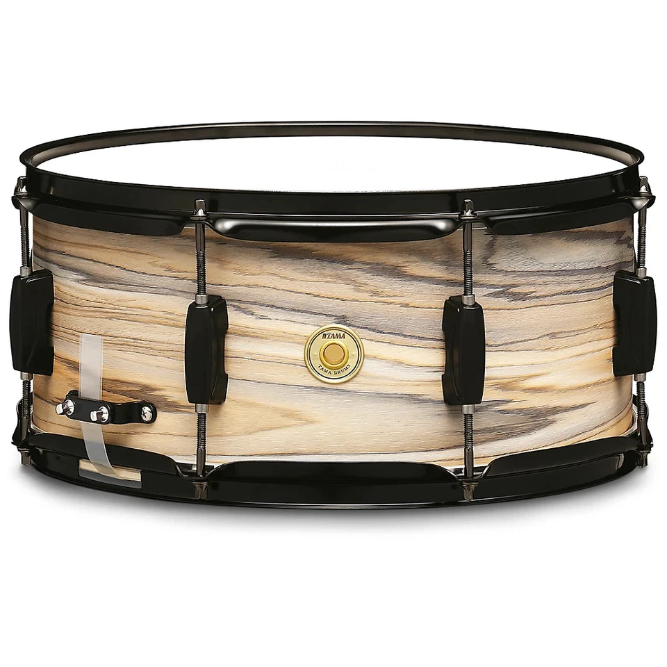 TAMA Woodworks Poplar Snare Drum 14 X 6.5 In. Natural Zebrawood Wrap