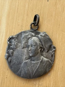 French WW2 Rare Alsatian Lorraine cross Enamel Fob Badge Medal - Picture 1 of 2