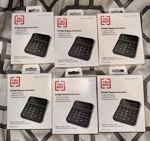 Tru Red TR230 Display Calculator 8-Digit 6 Pack Solar battery Powered School New - Picture 1 of 2
