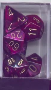 RPG Dice Set of 7 Cube - Gemini Black-Purple - Picture 1 of 1