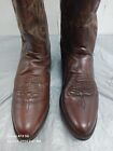 Vintage Men's DanPost Cowboy Boots Brown Size 14 Style 2111