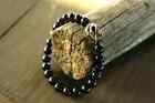 Men's Bracelet with Genuine Spinel & Handmade Sterling Silver Tiger Skull