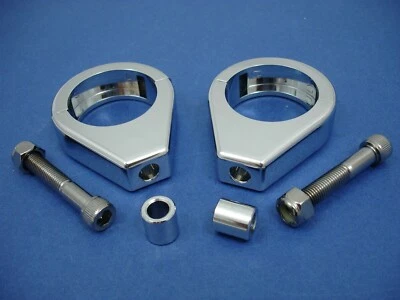 KIT DE REUBICACIÓN DE ABRAZADERA INTERMITENTE MONTAJE DE LUZ 41 MM HORQUILLA TUBO DESLIZAMIENTO ANCHO FXST FXWG Foto 1 de 4