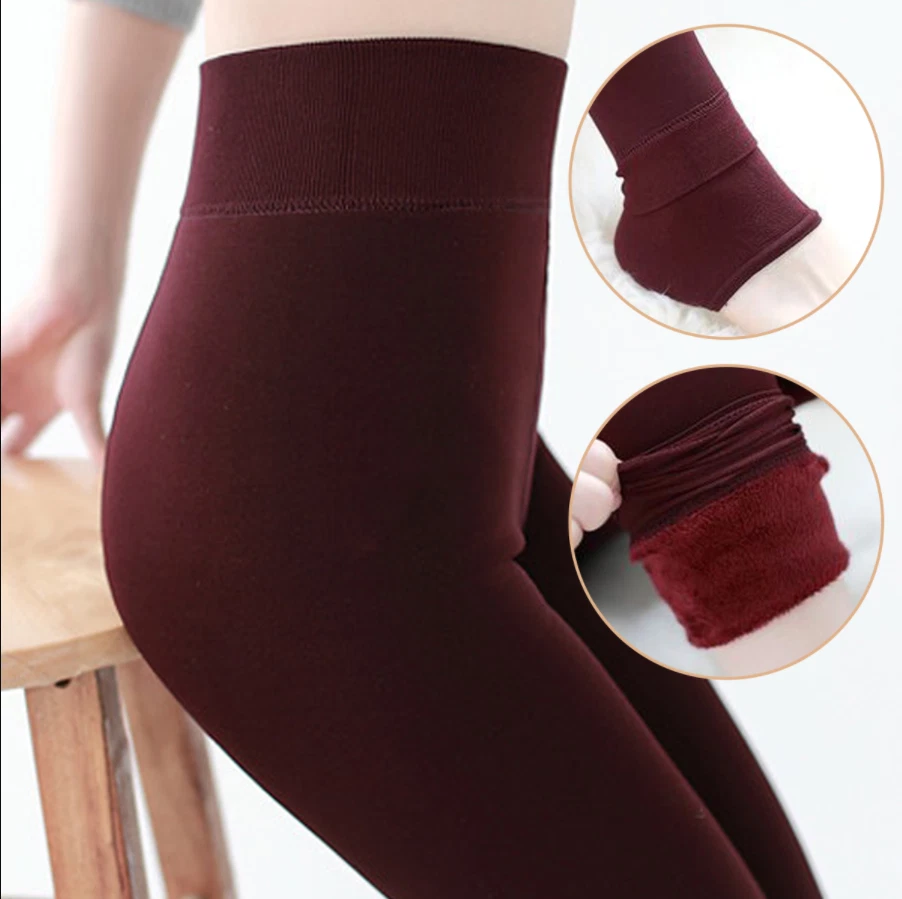 Thermal Leggings Thick Winter Ladies Fleece Lined Warm High Waist Tummy Control~ - Image 1 of 4
