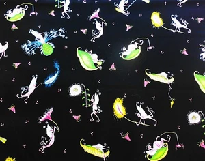 Clothworks Quilt Tony Fernandes Mayfly Mischief 67"x38" Cotton Fabric - Picture 1 of 3