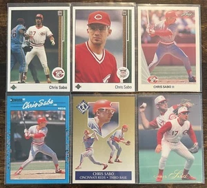 ⚾️Chris Sabo 6-CARD LOT (1989-1993), Cincinnati Reds - Picture 1 of 2