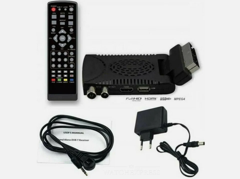 DIGITALE TERRESTRE Mini  Decoder  HD Dvb T2 Usb HDMI Presa Scart Ricevitore USB - Immagine 1 di 4