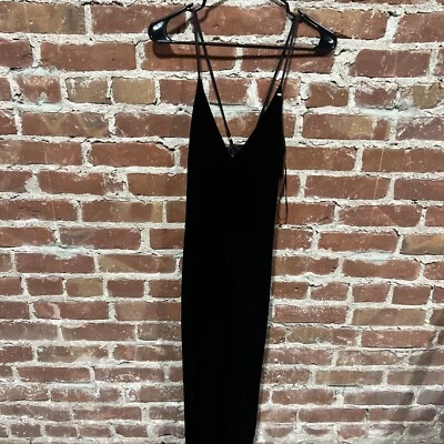 Mono Express Terciopelo Negro Talla M Bolsillos Cruzados Forrado Clásico Nuevo con Etiquetas Foto 1 de 4