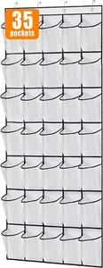 MISSLO 35 Large Pockets over the Door Shoe Organizer Sturdy Oxford Fabric Hangin - Picture 1 of 12