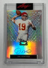 Joe Montana Chiefs 2021 Leaf Valiant No.BA-JM2 #7/50 Refractor Autograph Card