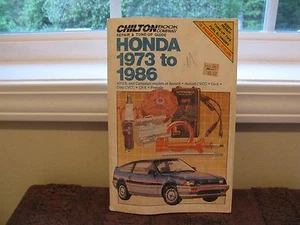 Chilton's Honda, 1973-1986 Accord, Civic, CRX, Prelude (1986, Paperback) - Imagen 1 de 4