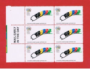 #1461a MNH OG block of 6 UNTAGGED Bobsledding-Olympics Free S/H - Picture 1 of 1