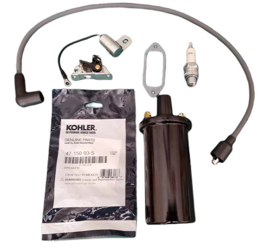 Coil, OEM Points, Condenser, Spark Plug Wire for Kohler K141 K161 K181 K241 K301 - Image 1 of 1