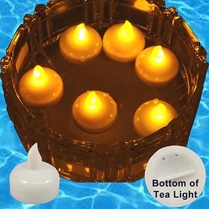 12 pcs Amber Led Tea Light Flameless Floating Candles Wedding Party Romantic - Picture 1 of 12