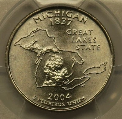 2004 D Michigan State Quarter PCGS MS67, Free Shipping - Image 1 of 4