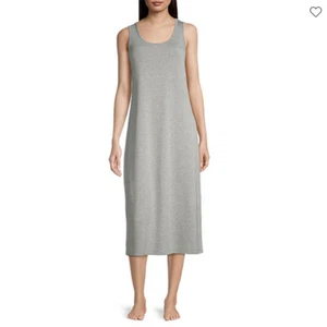 Ambrielle Womens Scoop Neck Nightshirt Size M New Light Heather Grey - Picture 1 of 4