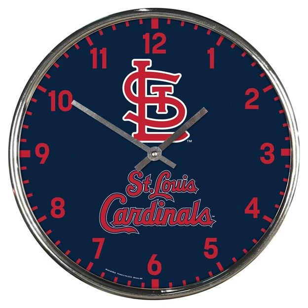 St. Louis Cardinals Chrome Clock - MLB - Image 1 of 1